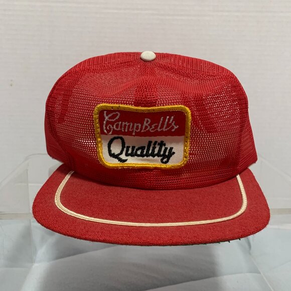 Vintage Campbells Soup Promo Mesh Derby Strap Back Hat - Picture 1 of 8